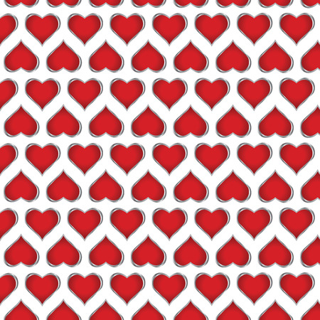 illustration  with red heart background