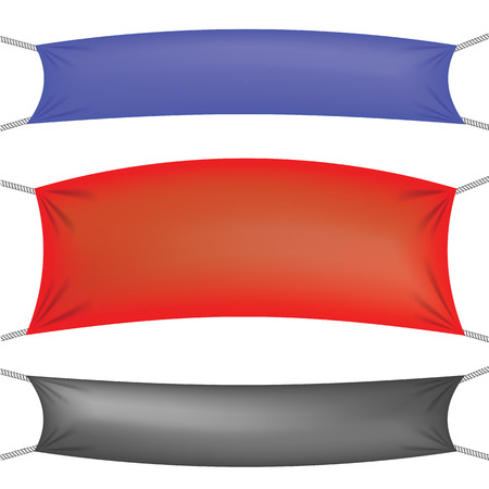 colorful illustration  with  banners on white backgroundのイラスト素材