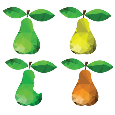 colorful illustration  with abstract pears on white backgroundのイラスト素材