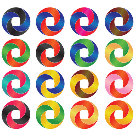 illustration  with Business Abstract Circle icons on white backgroundのイラスト素材