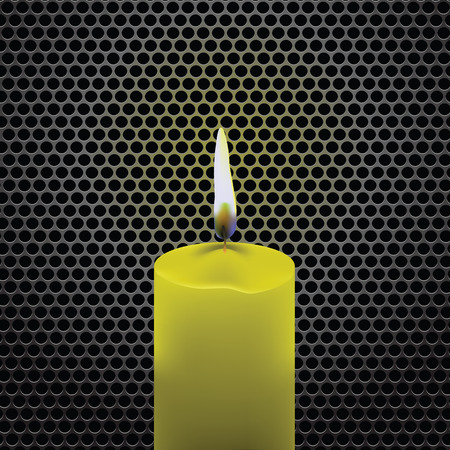 colorful illustration  with candle  on dark metal perforated  backgroundのイラスト素材