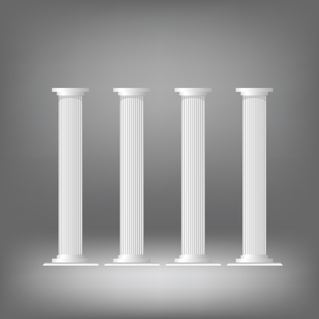 illustration  with greek columns on dark backgroundのイラスト素材
