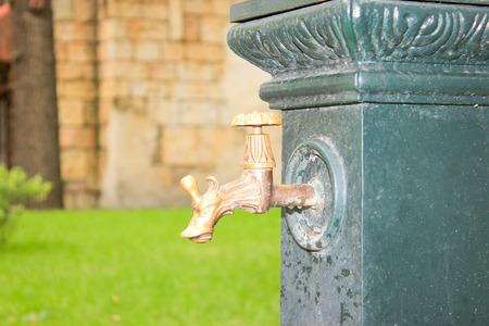 Tap for Drinking Water in the City Park.の写真素材