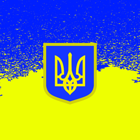 Yellow Blue Flag of Ukraine Symbol of Independence.のイラスト素材