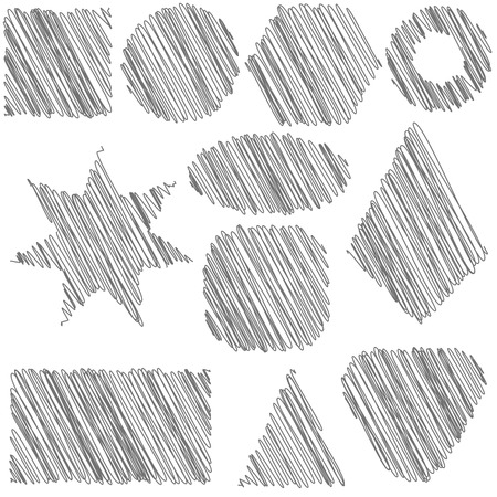 Grey Strokes Pattern Isolated on White Background.のイラスト素材