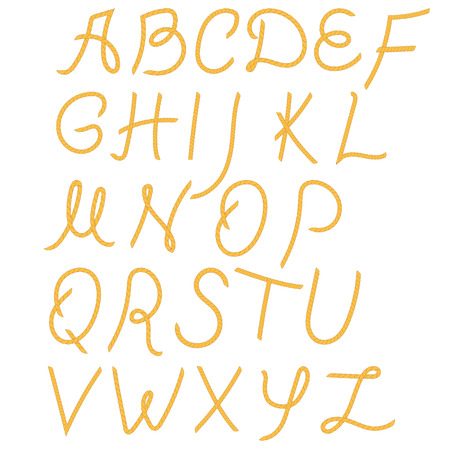 Rope Alphabet Isolated on White Backgroundのイラスト素材