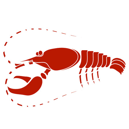 Red Lobster Isolated on White Background. Fresh Organic Food.のイラスト素材