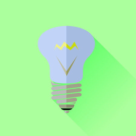 Glass Lamp Icon Isolated on Green Background.のイラスト素材