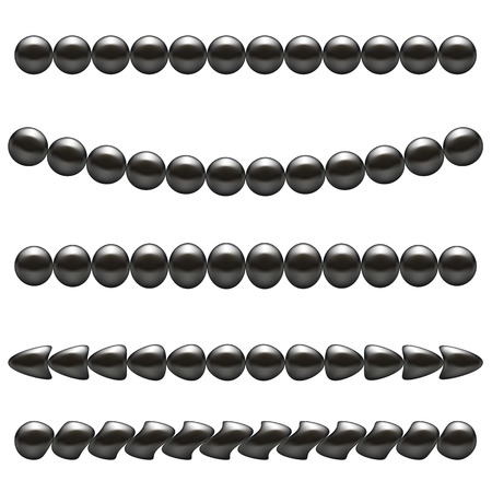 Dark Pearl Necklace Isolated on White Backgroundのイラスト素材