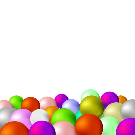 Colorful Spheres on White Background for Your Designのイラスト素材