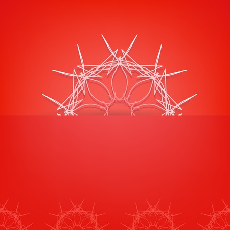 Abstract  Geometric Pattern Isolated on Red Background.のイラスト素材