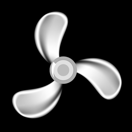 Electric Fan Icon Isolated on Black Backgroundのイラスト素材