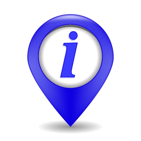 Blue Information Web Icon Isolated on White Backgroundのイラスト素材