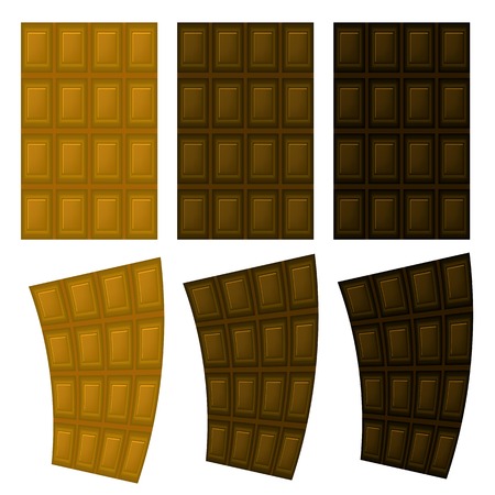 Set of Chocolate Isolated on White Backgroundのイラスト素材
