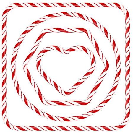 Set of Candy Frames Isolated on White Backgroundのイラスト素材