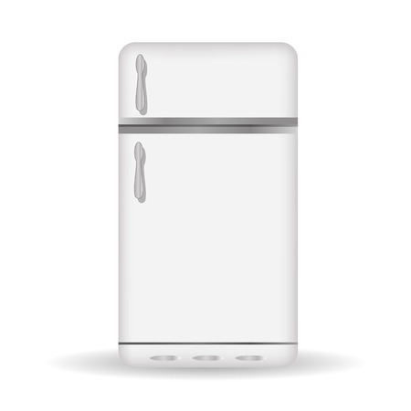 Old Refrigerator  Icon Isolated on White Backgroundのイラスト素材
