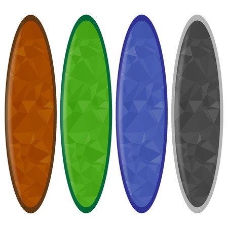 Set of Colorful Surfboards Isolated on White Backgroundのイラスト素材