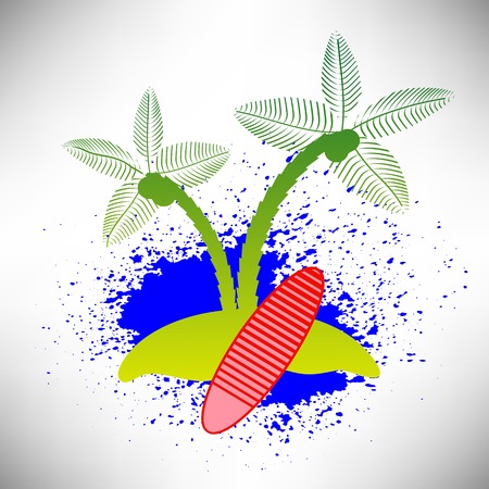 Surfing Modern  Icon Isolated on White Backgroundのイラスト素材