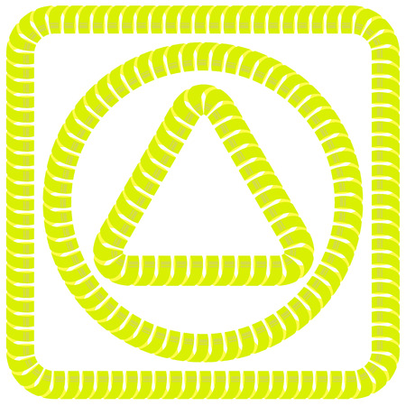 Set of Yellow Paper Frames Isolated on White Backgroundのイラスト素材