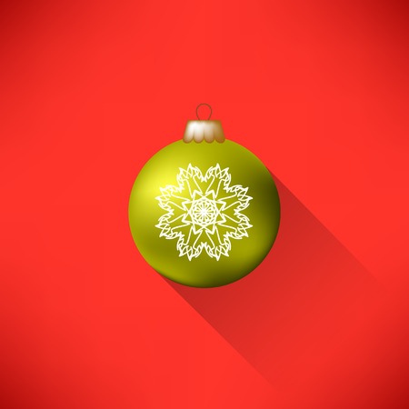 Yellow Glass Ball Isolated on Red Backgroundのイラスト素材