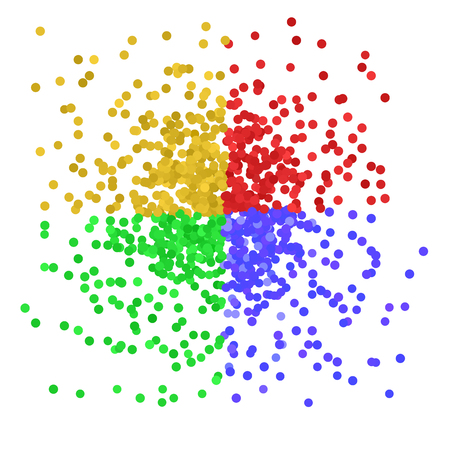 Colorful Confetti Isolated on White Background. Colorful Confetti Patternのイラスト素材