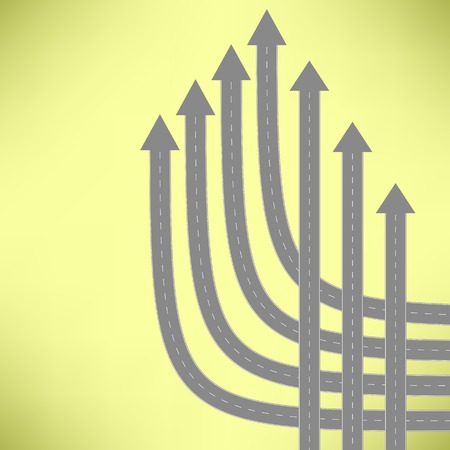 Street Roads Icon on Yellow Background. Travel Conceptのイラスト素材