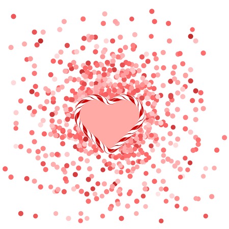 Pink Falling Confetti Isolated on White Background.のイラスト素材