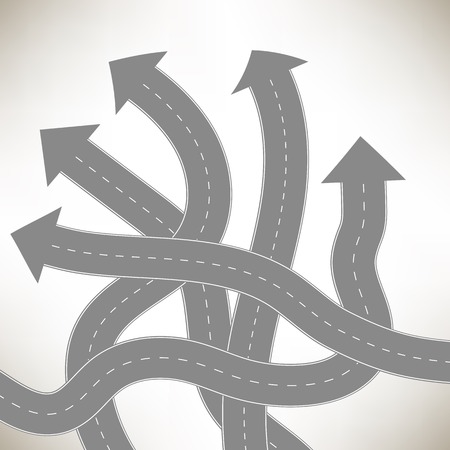 Street Roads Icon on Grey Background. Travel Conceptのイラスト素材