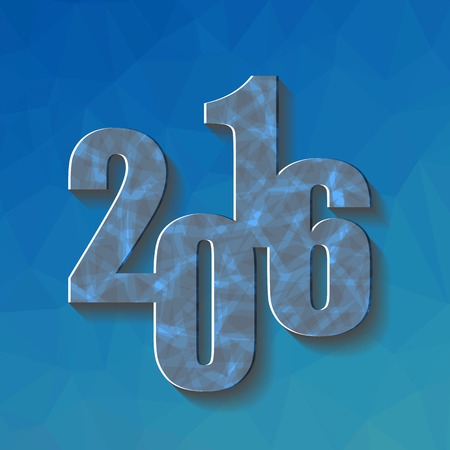 Abstract Blue Polygonal Christmas Background. New Year Backgroundのイラスト素材