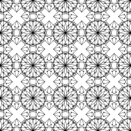Ornamental Texture on White Background. Abstract Geometric Patternのイラスト素材