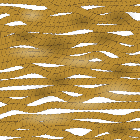 Striped Rope Ornamental  Background. Stong Brown Rope Patternのイラスト素材