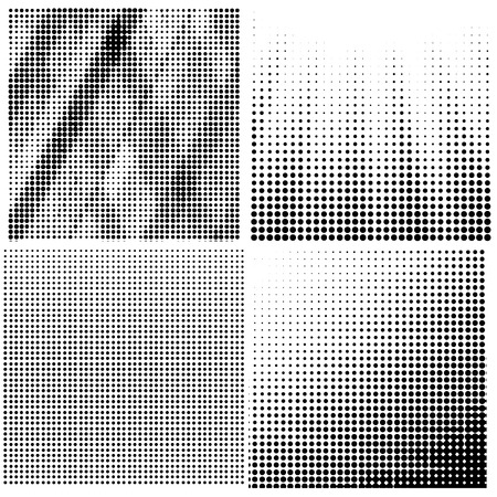 Halftone Patterns. Set of  Halftone Dots.  Dots on White Background. Halftone Texture. Halftone Dots. Halftone Effect.のイラスト素材
