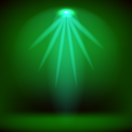 Spotlight Isolated on Green Background.Stage Spotlight Backgroundのイラスト素材