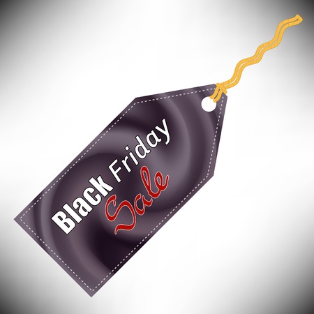 Dark Sticker Isolated on Grey Background. Black Fridays Label.のイラスト素材