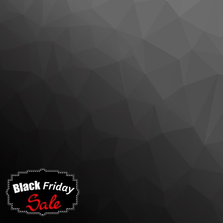 Black Friday Sticker Isolated on Dark Mosaic Backgroundのイラスト素材
