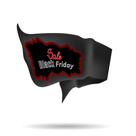 Black Friday Sale Banner Isolated on White Backgroundのイラスト素材