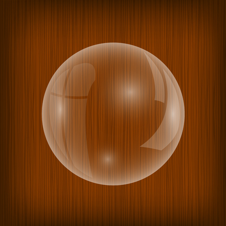 Transparent Soap  Water Bubbles Isolated on Wood Backgroundのイラスト素材