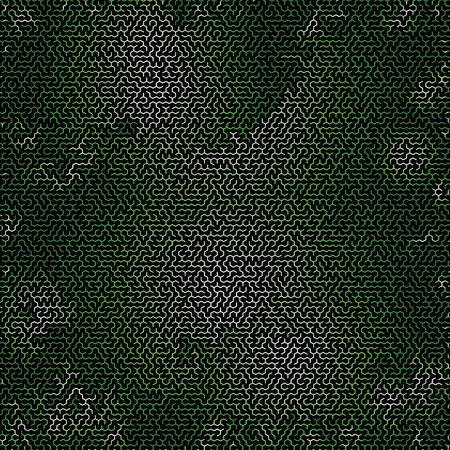 Green Labyrinth on Black Background. Kids Mazeのイラスト素材