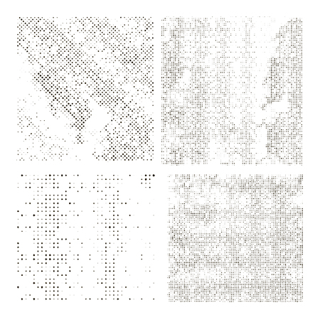 Halftone Patterns. Set of Halftone Dots. Dots on White Background. Halftone Texture. Halftone Dots. Halftone Effect.のイラスト素材