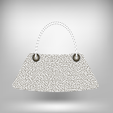 Modern Handbag Isolated on Gray Soft Backgroundのイラスト素材
