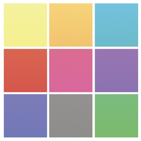 Set of Colorful Halftone Backgrounds. Colored Dots Effectのイラスト素材