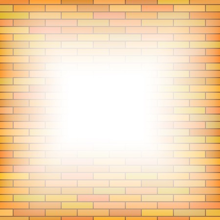 Brick Wall Background. Orange Pattern of Brick Texture.のイラスト素材