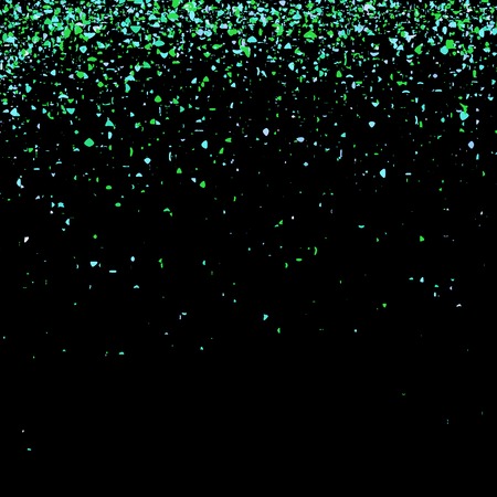 Green Confetti Isolated on Black Background. Abstract Green Parts.のイラスト素材