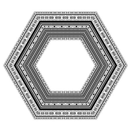 Vintage Decorative Frame Isolated on White Backgroundのイラスト素材