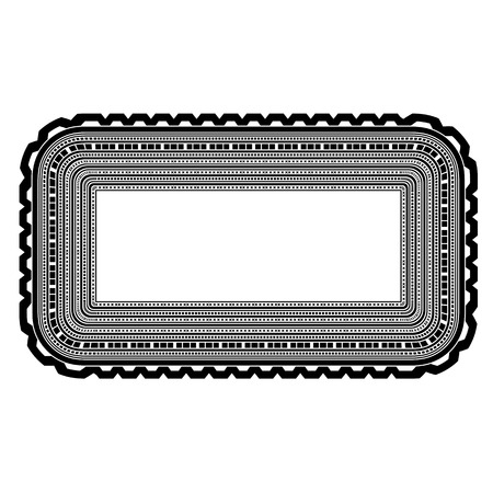 Square Decorative Frame Isolated on White Backgroundのイラスト素材