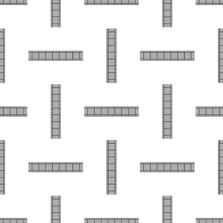 Retro Film Stripes Background Seamless Cinema Patternのイラスト素材