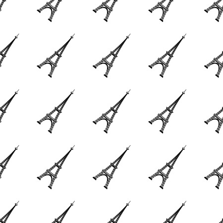 Eiffel Tower Seamless Background. French Tower Patternのイラスト素材