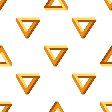 Seamless Triangles Pattern. Impossible Orange Triangle Backgroundのイラスト素材