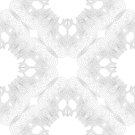 Seamless Texture. Element for Design. Ornamental Backdrop. Pattern Fill. Ornate Floral Decor for Wallpaper. Traditional Decor on White Backgroundのイラスト素材