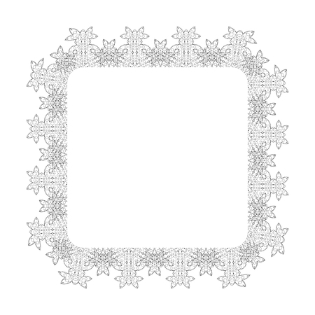 Vintage Retro Square Frame Isolated on White Backgroundのイラスト素材